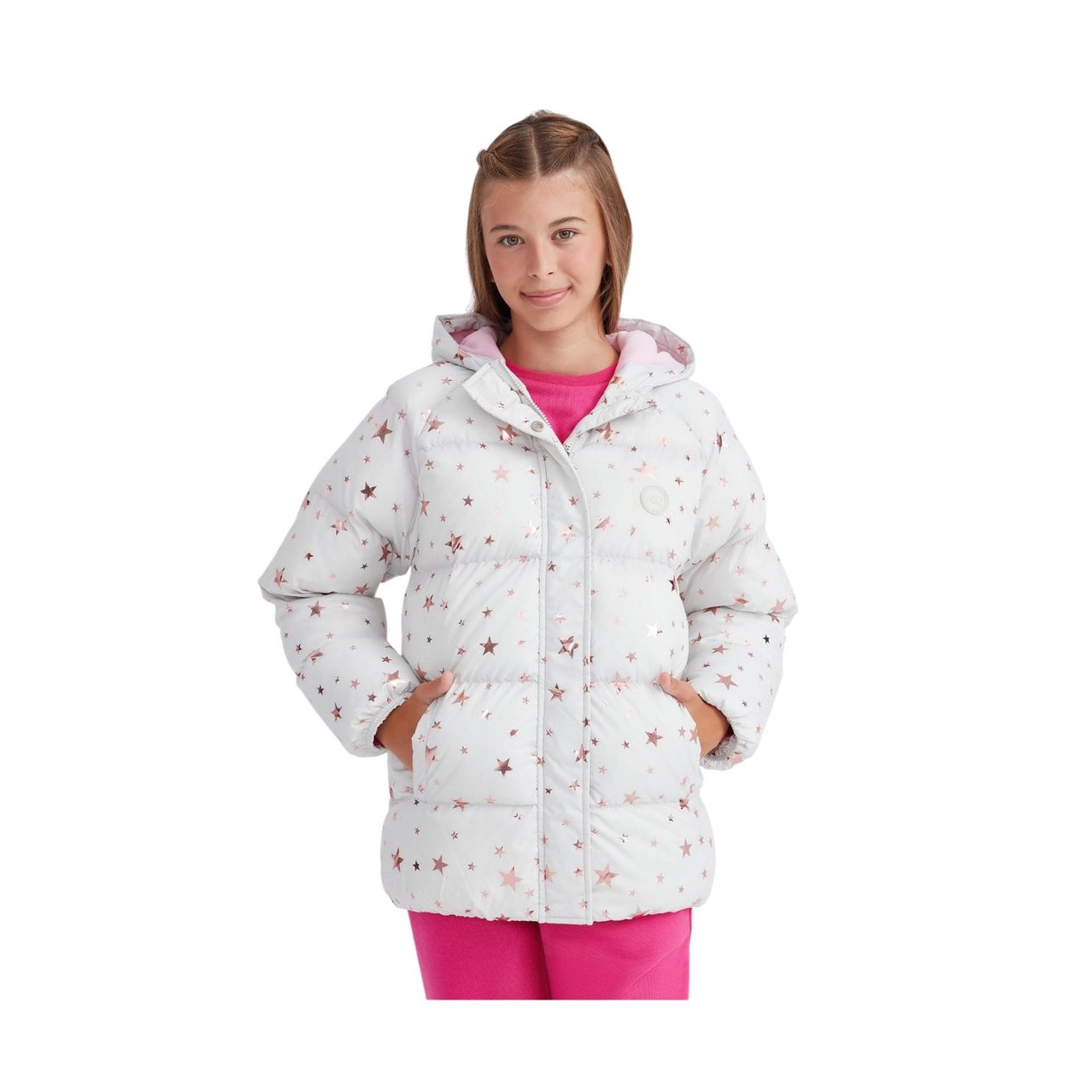 G Outerwear Padded Jacket Büyük Kız Çocuk Gri Mont Sk232042-032