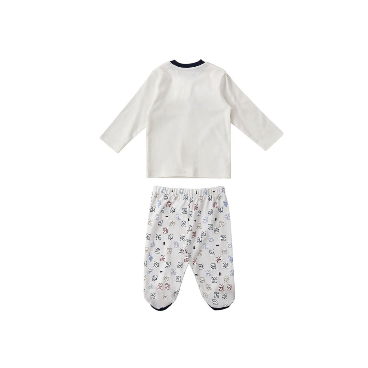 Krem Çıtçıtlı Uspa Desen Bebek 3'lü Takım
