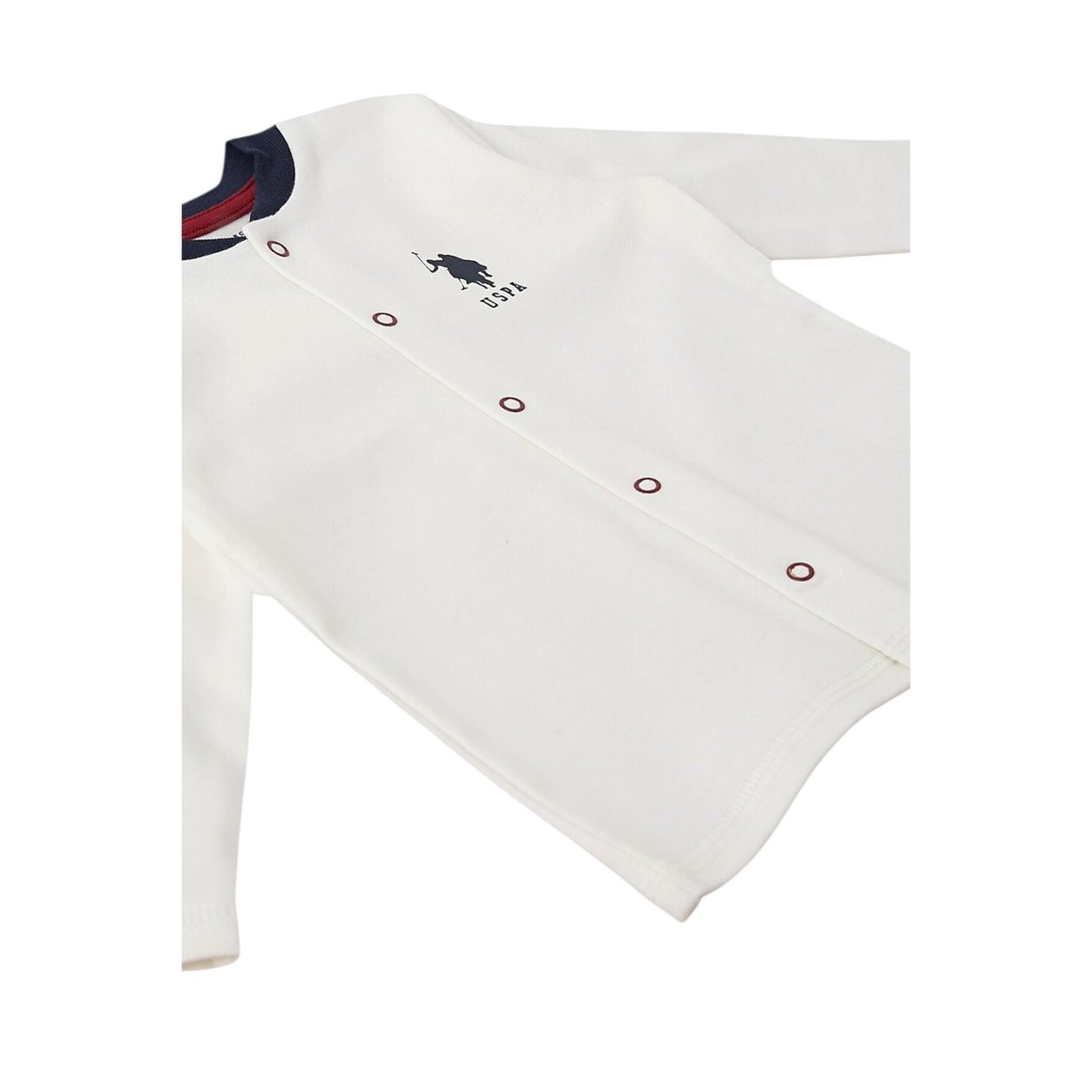 Krem Çıtçıtlı Uspa Desen Bebek 3'lü Takım