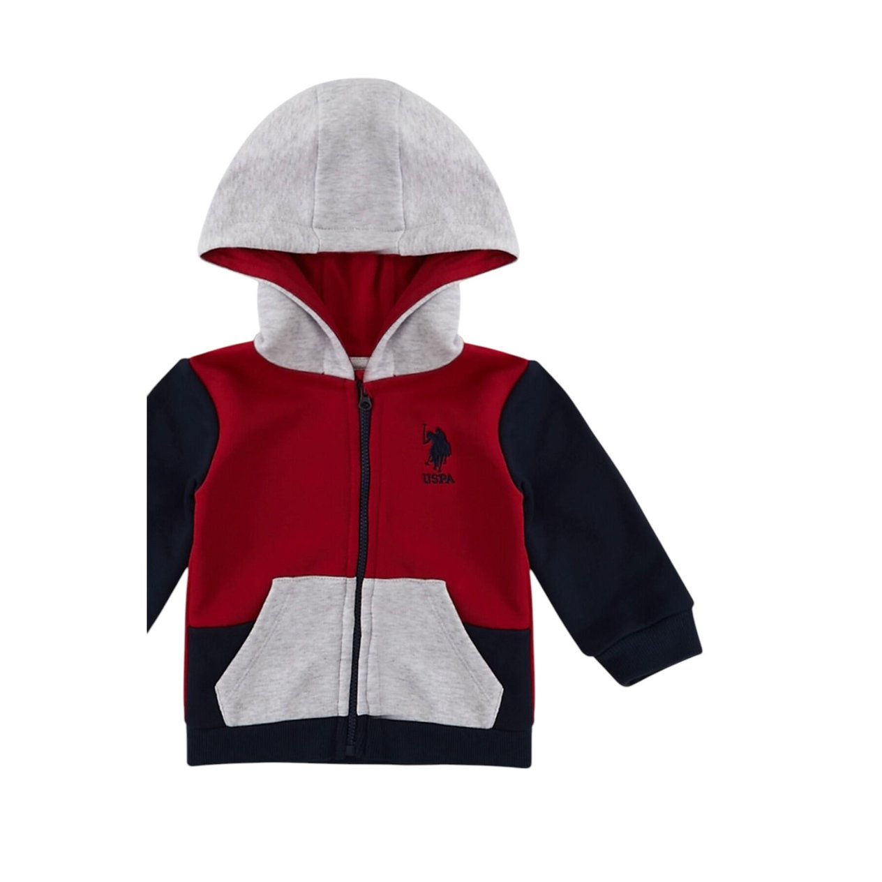 U.S. Polo Assn Kırmızı Kanguru Cep Detay Garnili Bebek 3Lü Takım