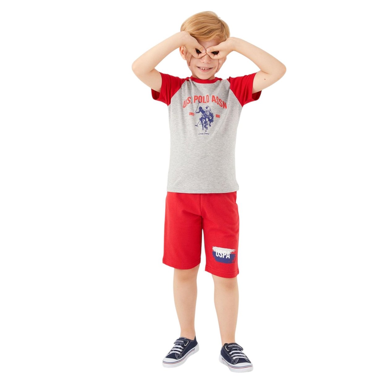 U.s. Polo Assn Silky Natural Erkek Çocuk Bermuda Takım