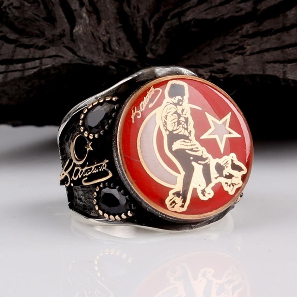 Mustafa Kemal Atatürk İmzalı Gümüş YüzükAtaturk Ring