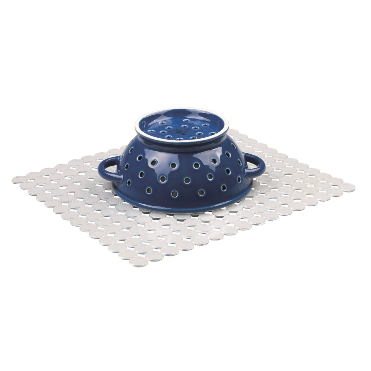 Lavabo İçi Kaydırmaz Ve Bulaşık Kurutmalık Şeffaf Damlalı 27X31X0,8Cm