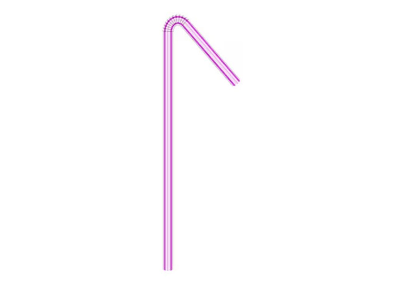 Pembe Pvc Pipet 48 Adet  22Cm