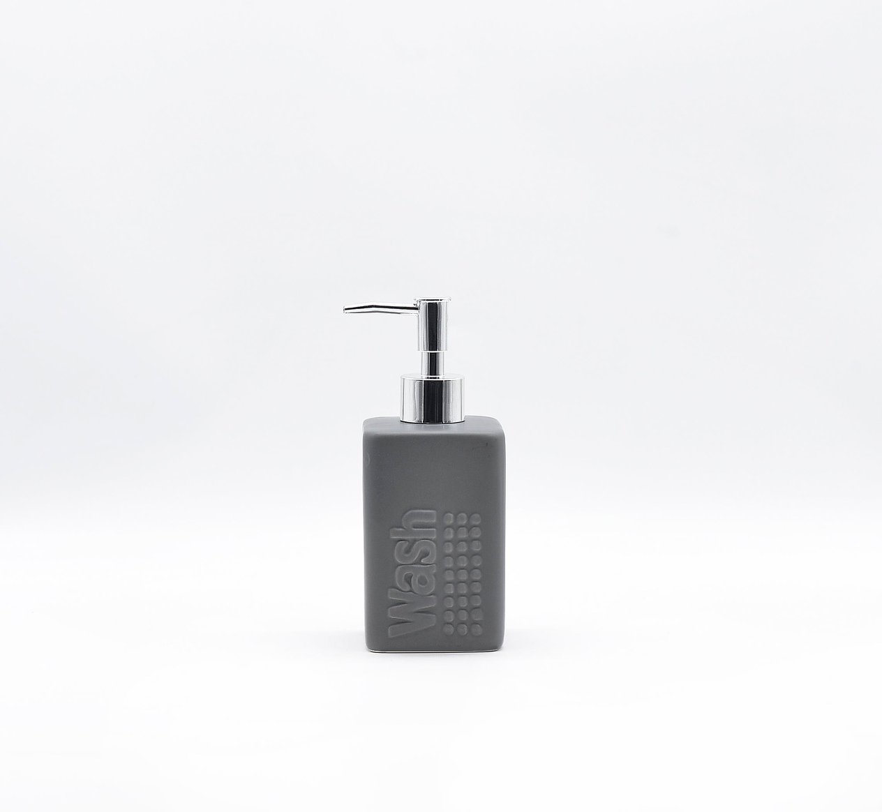 Seramik Sıvı Sabunluk Koyu Bej Modern 7X7X17Cm 300Ml Banyo Seti  