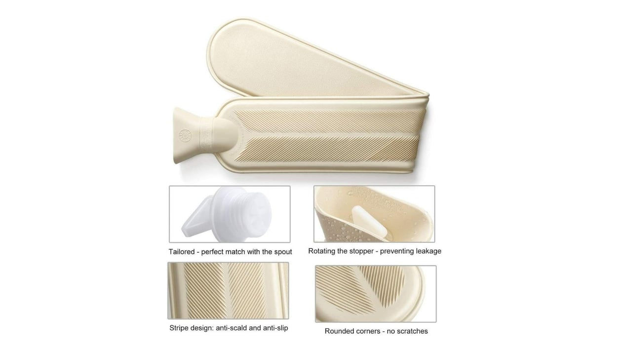 Sıcak Su Torbası 2 Adet,Boyun Ve Omuz Icın  Uzun Peluş Mavi Ponponlu 2Lt Termofor 75X13Cm