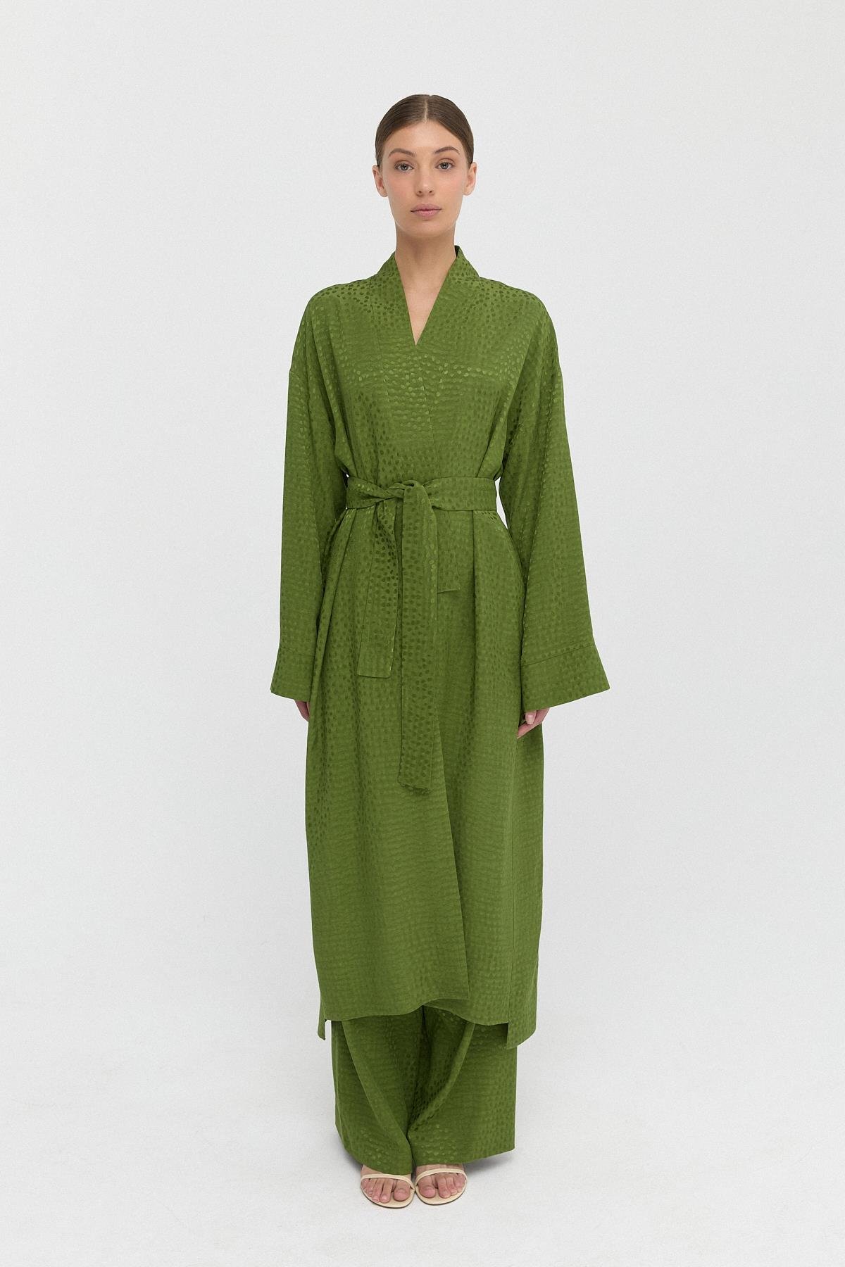 Jakarlı Uzun Kimono{KATEGORİ}
