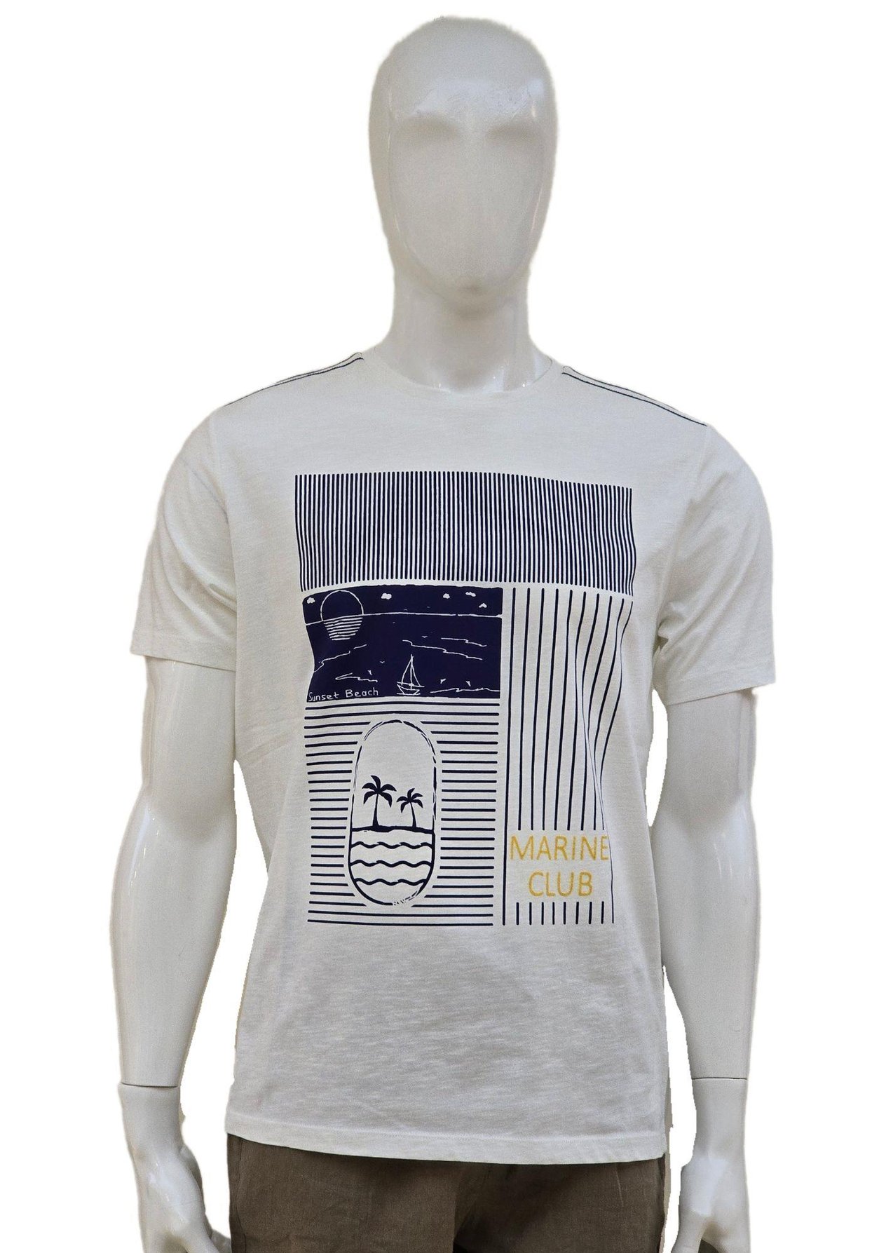 Campione 1099601 Erkek T-Shirt Off White