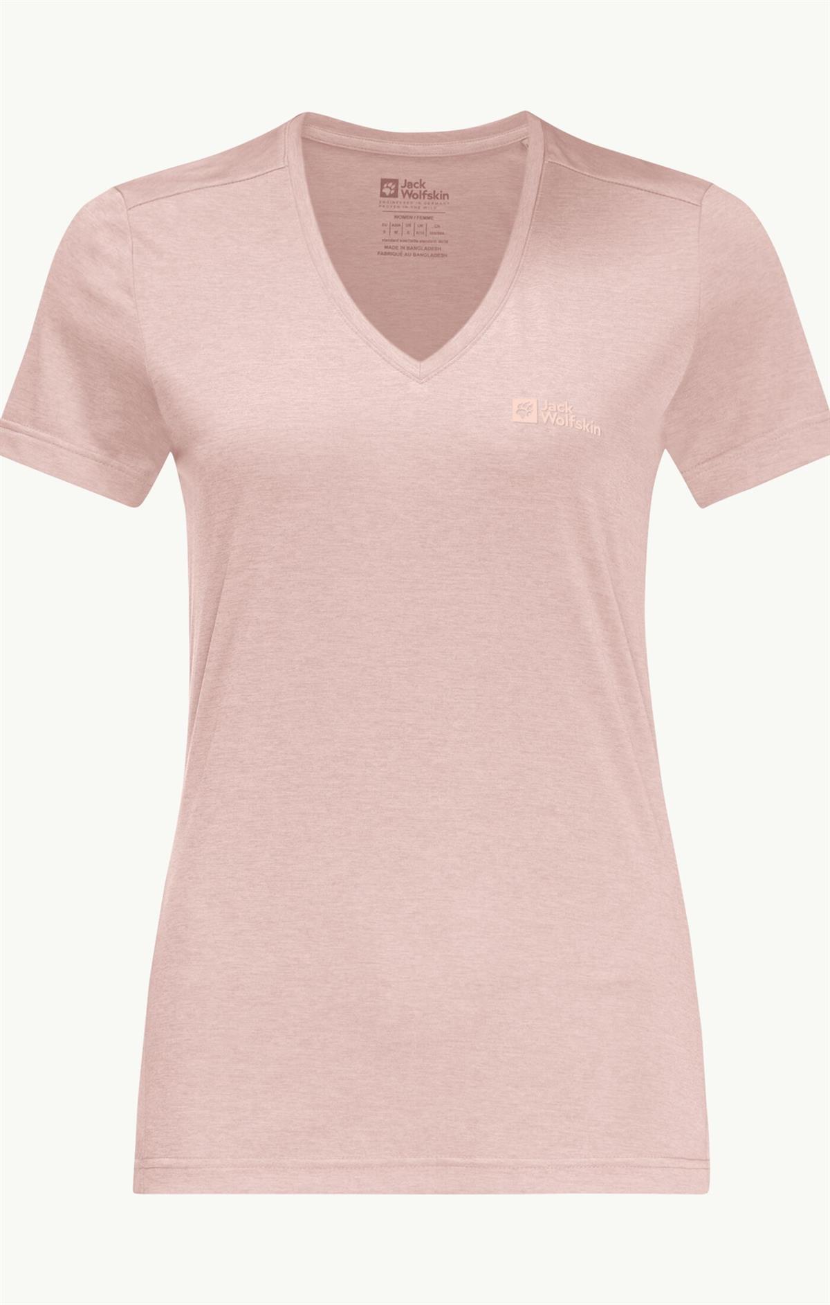 Jack Wolfskin Crosstrail T Kadın T-Shirt 1801693-2203 Rose Smoke