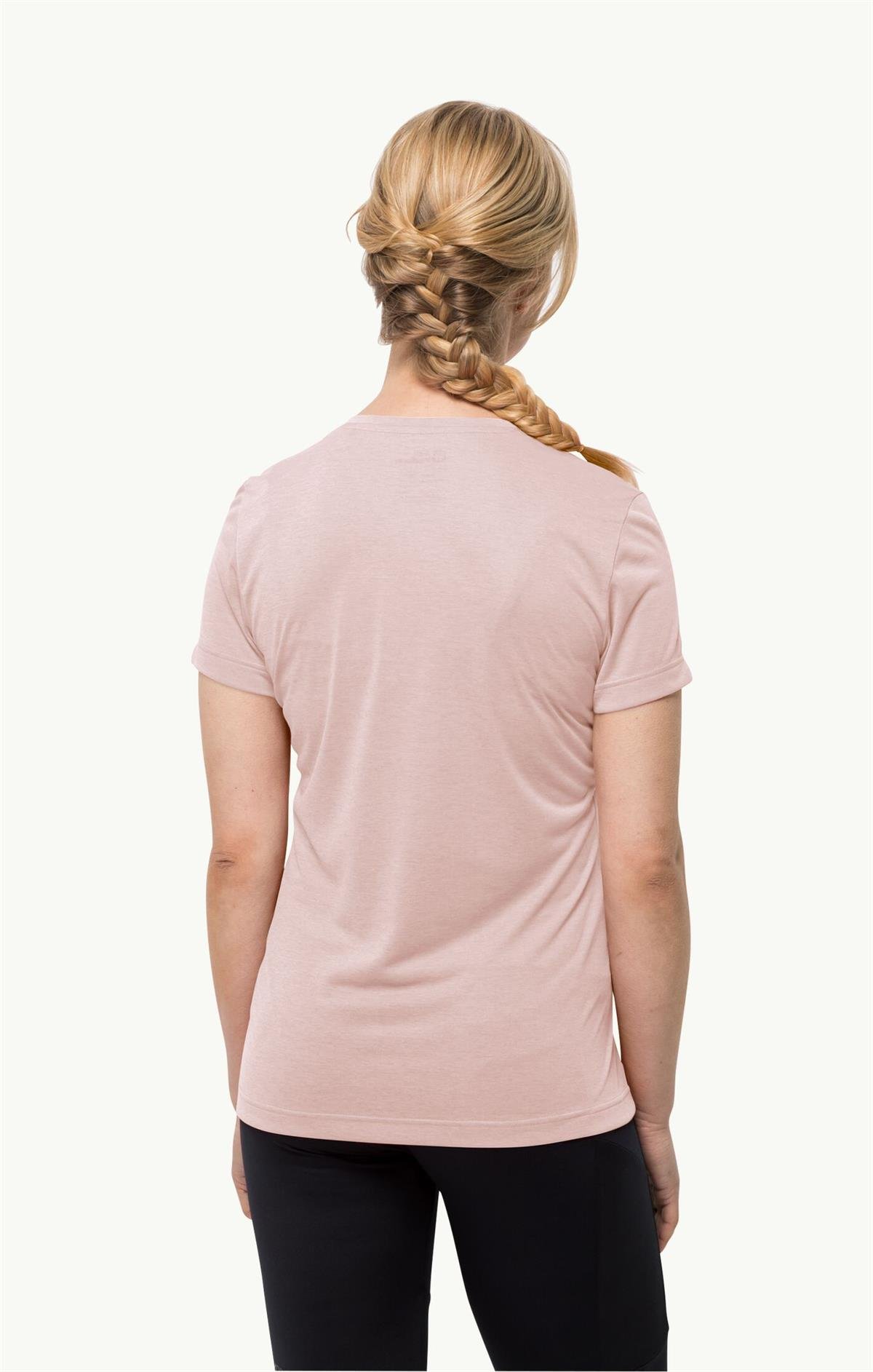 Jack Wolfskin Crosstrail T Kadın T-Shirt 1801693-2203 Rose Smoke