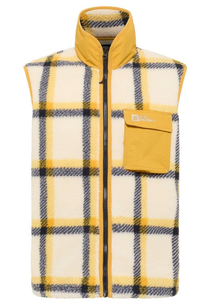 Jack Wolfskin Felslicht Check Vest M Erkek Yelek A60061-A0028 Panna Cotta