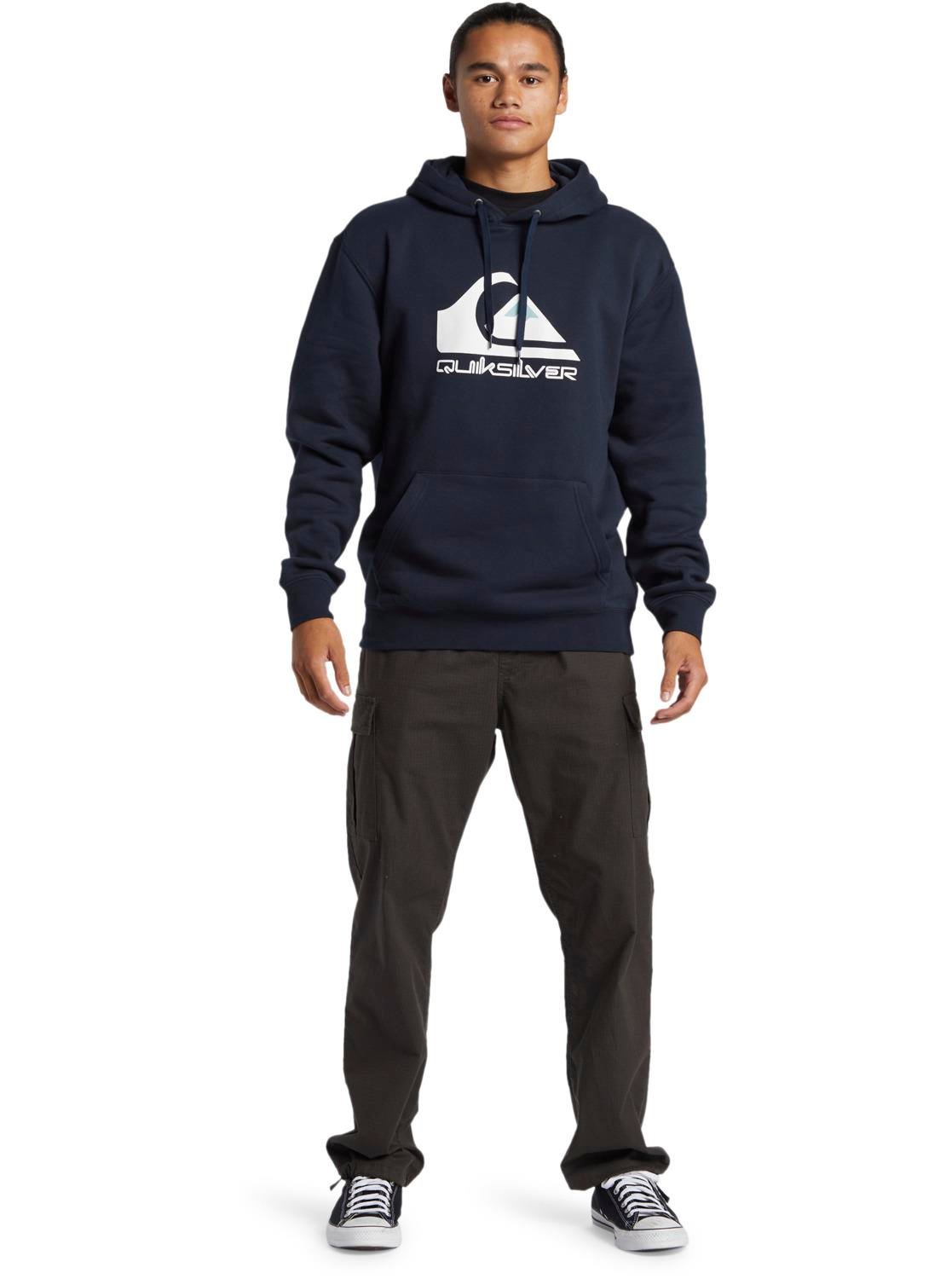 Quiksilver Big Logo Hoodie Erkek Sweatshirt AQYFT03356-NA0 Dark Navy