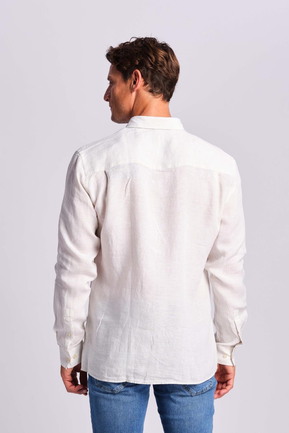 Ruck & Maul Erkek Keten Gömlek 24865-1000 White