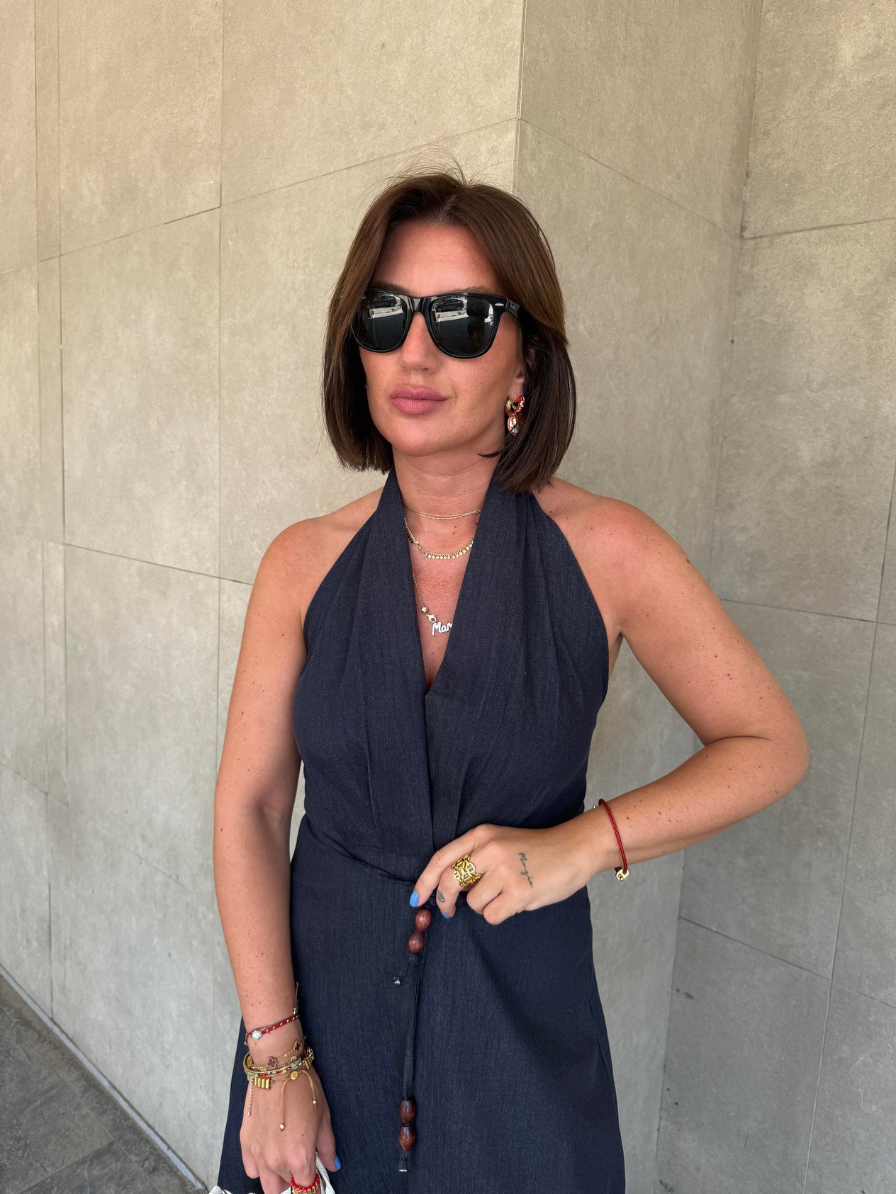 Orijinal Model , Kuşaklı Jean Elbise