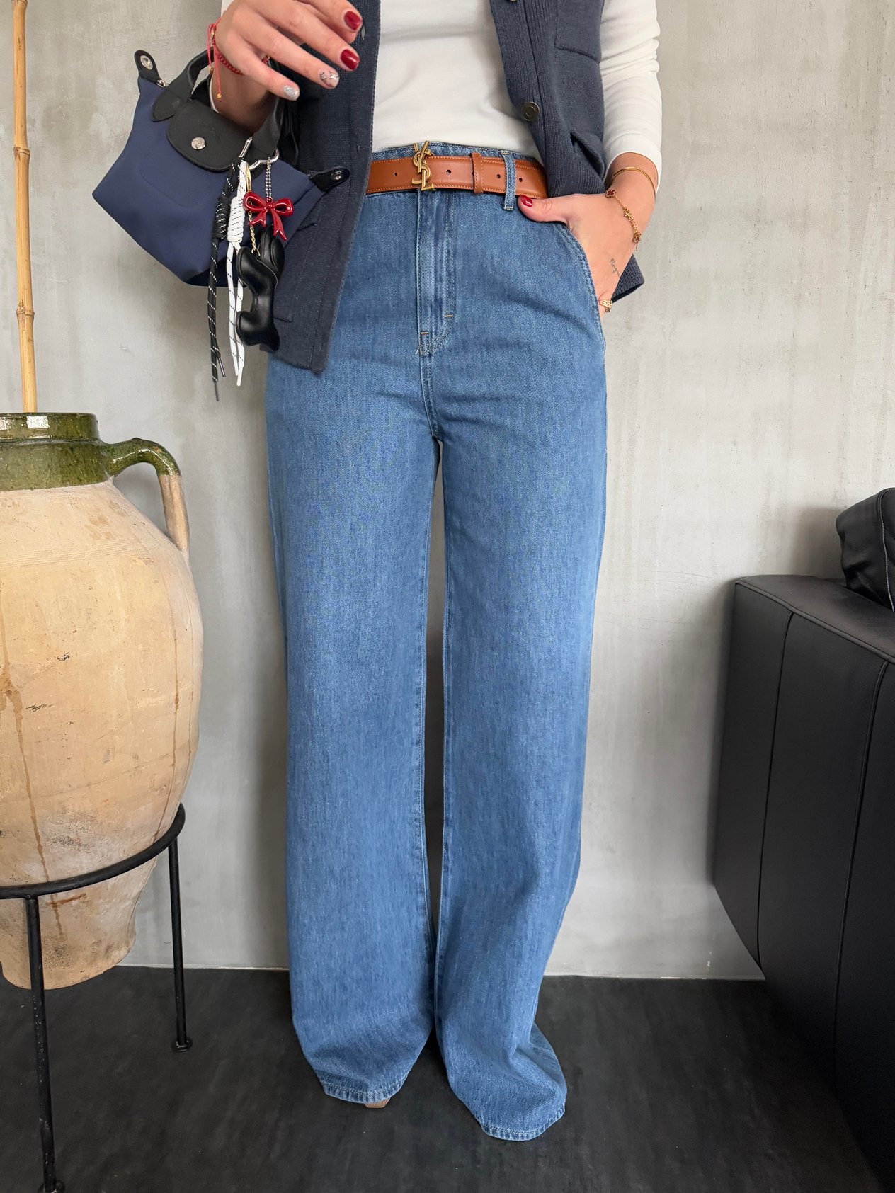 Orijinal Marka , Tencel Palazzo , Blue Jean
