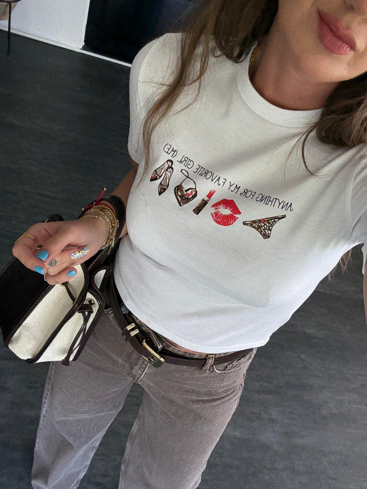 Favorite Girl , Beyaz T-shirt