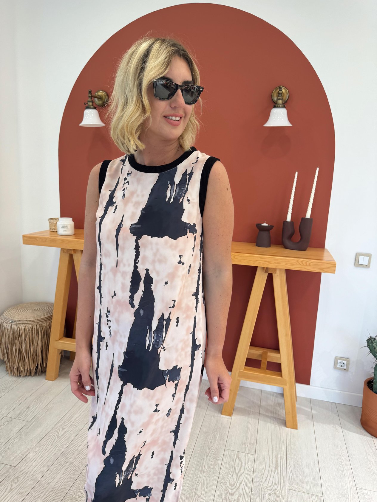 Batik Desenli Elbise