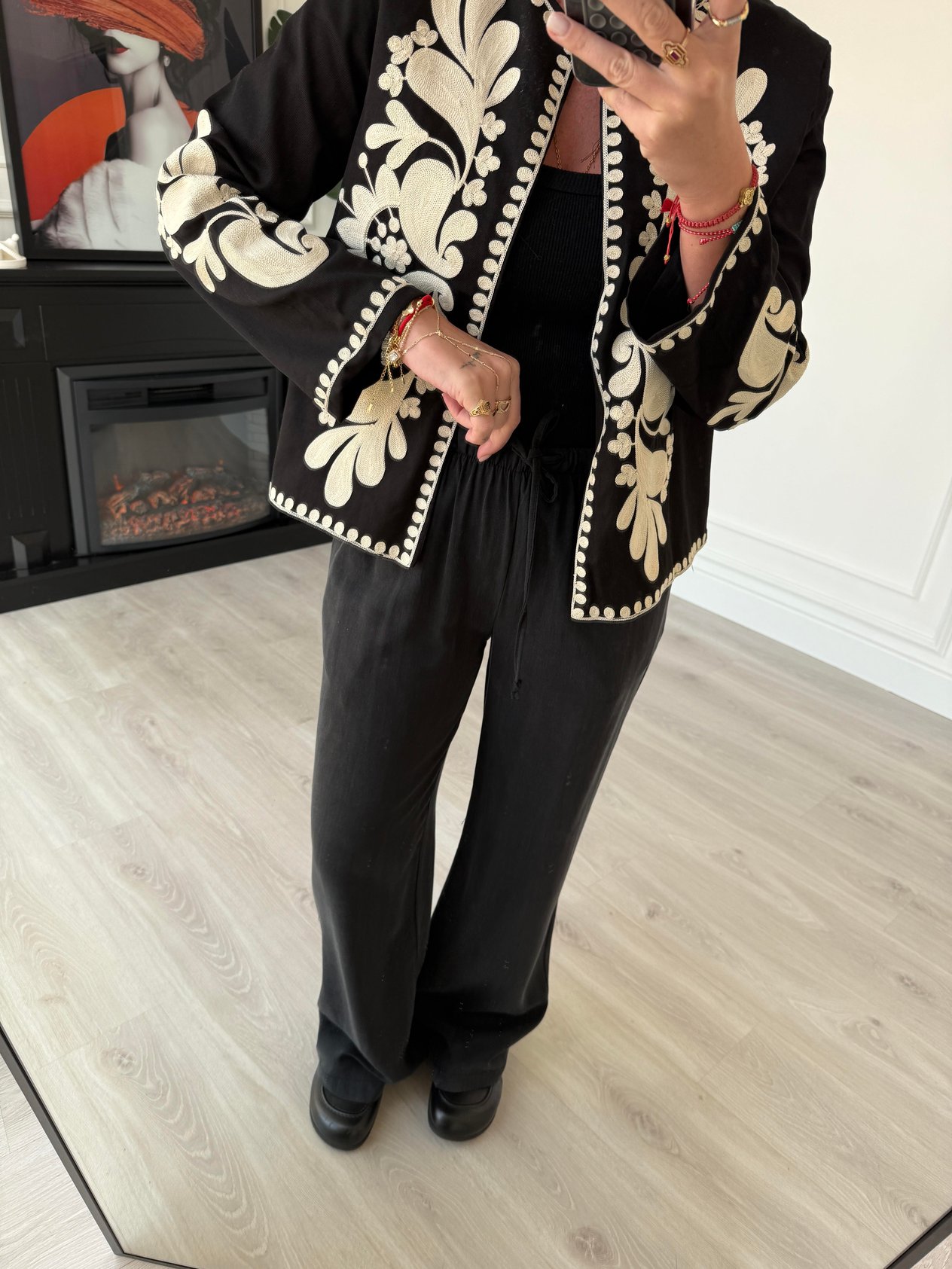 Orijinal Marka Beli Lastikli Antrasit Tencel Pantolon