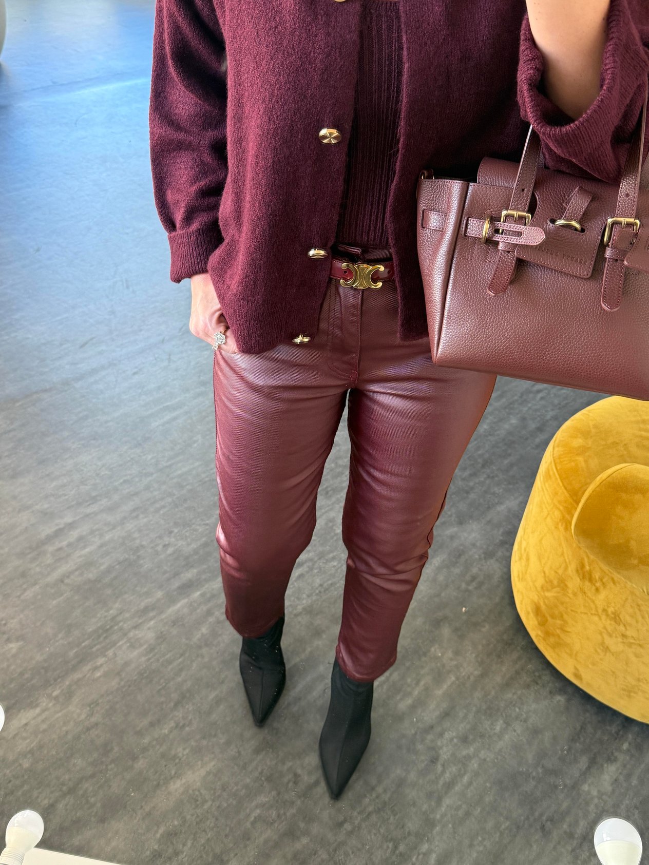 Orijinal Marka , Bordo , Mumlu Jean Pantolon