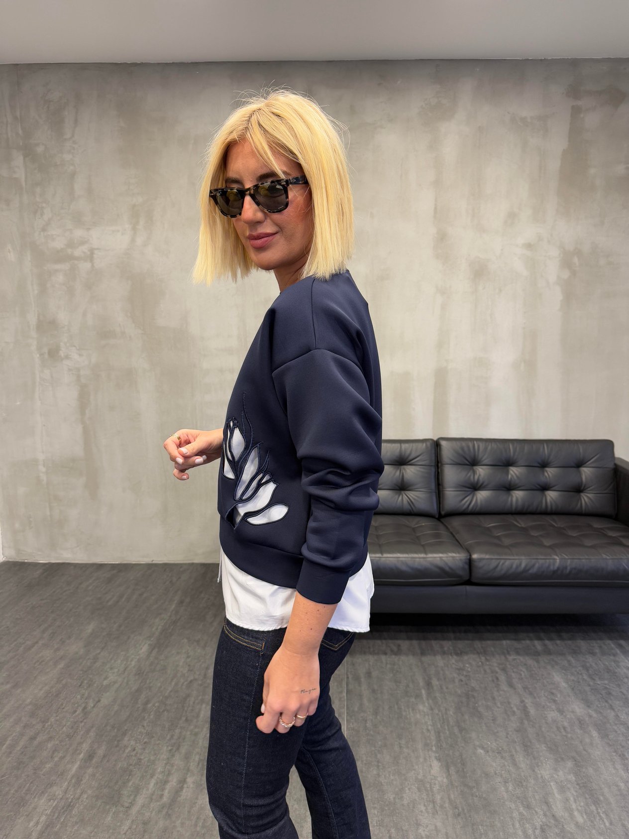 Orijinal Model , Lazer Kesim , Gömlek Mix Sweatshirt 