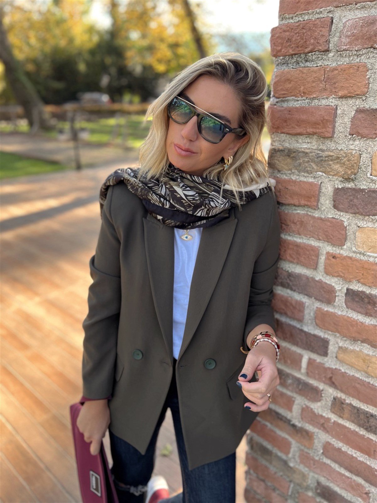 Haki Blazer Ceket