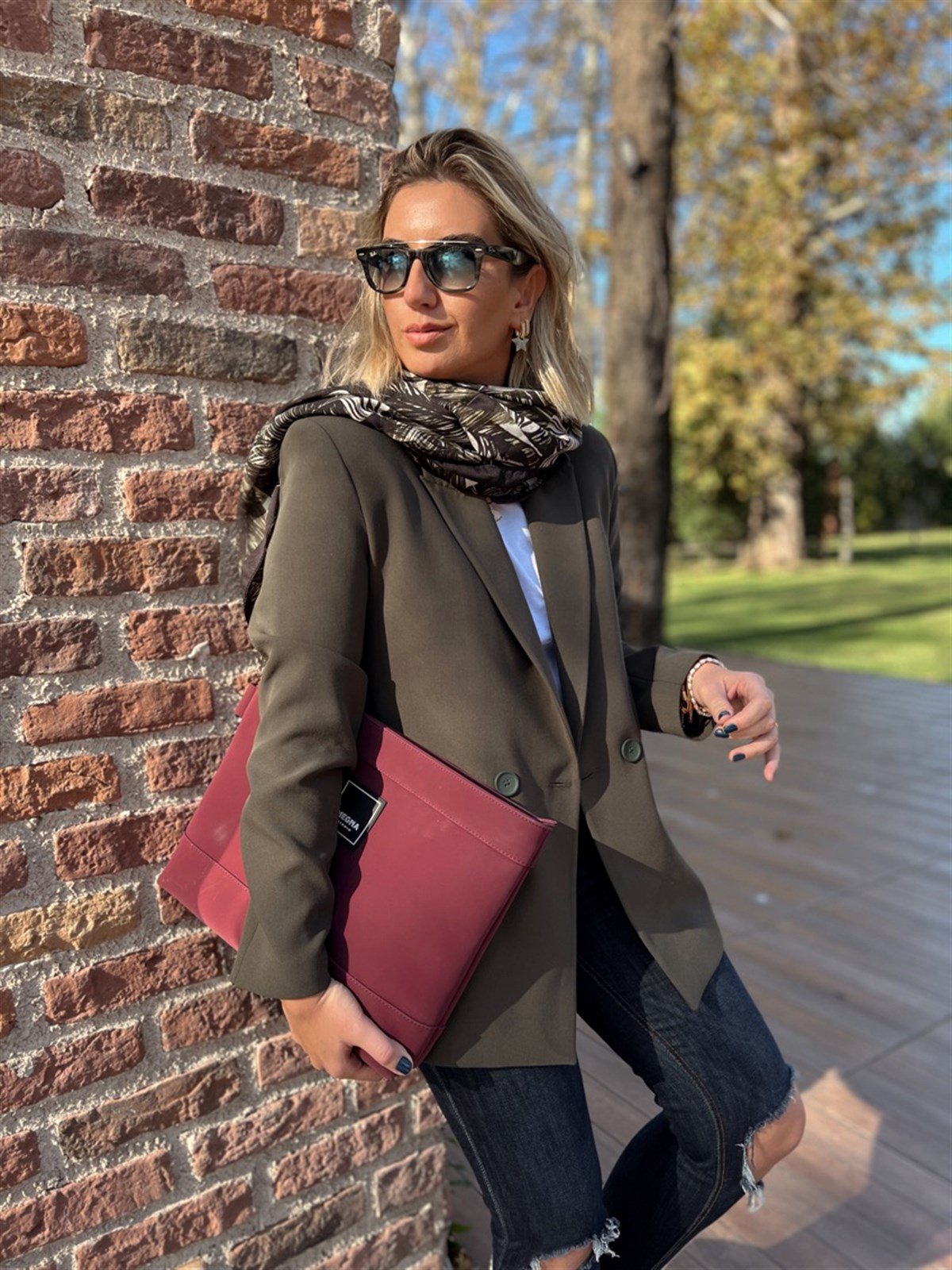 Haki Blazer Ceket
