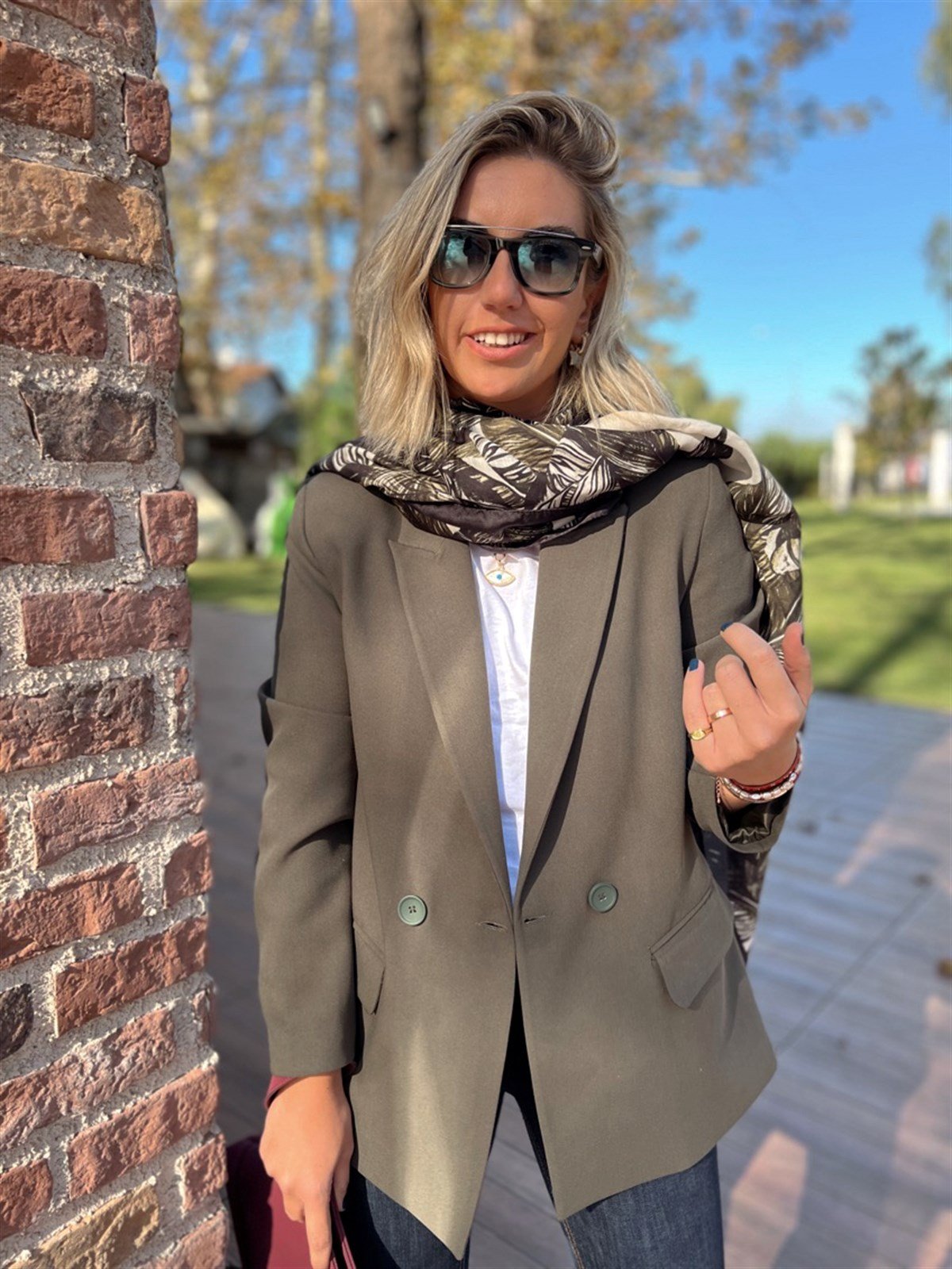 Haki Blazer Ceket