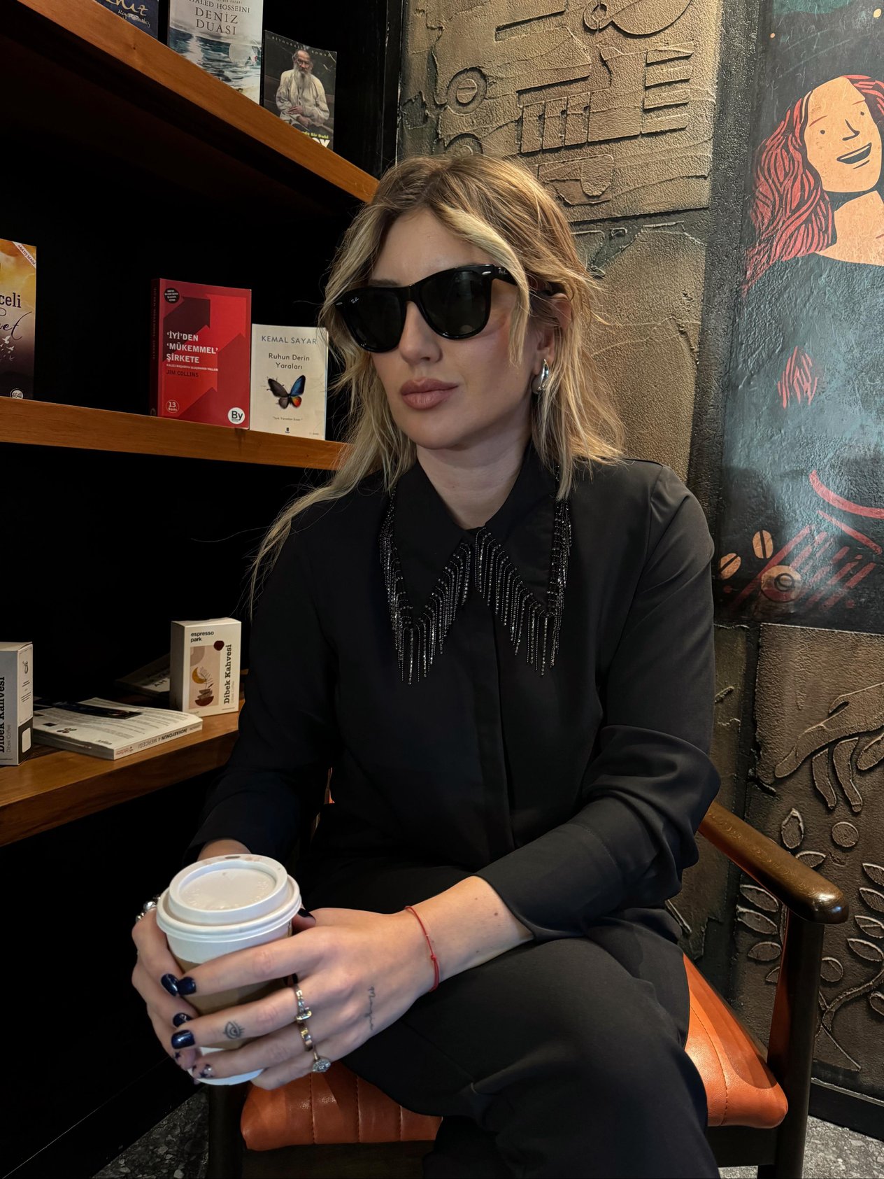 Orijinal Model Sarkıt Taş Yakalı Premium Kumaş Siyah Gömlek