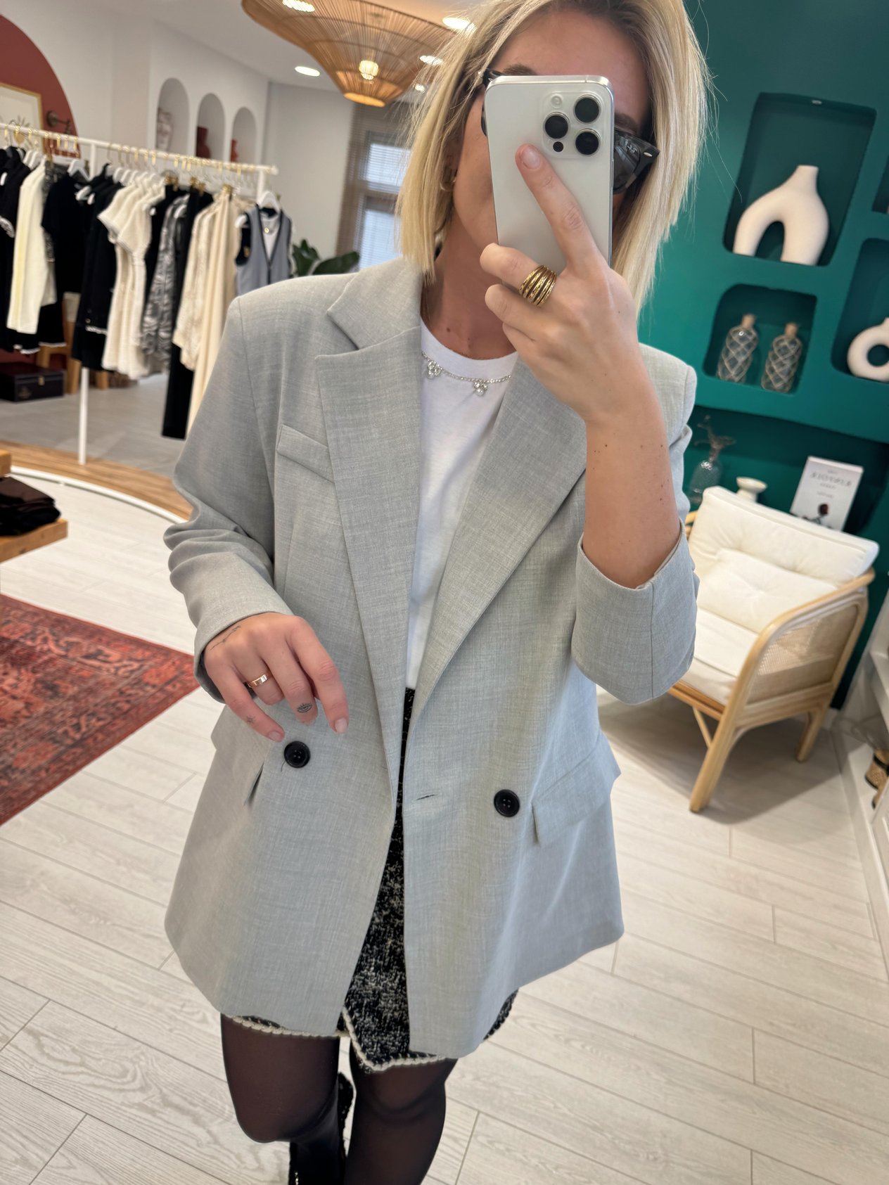 Orjinal Marka Gri  Blazer Ceket