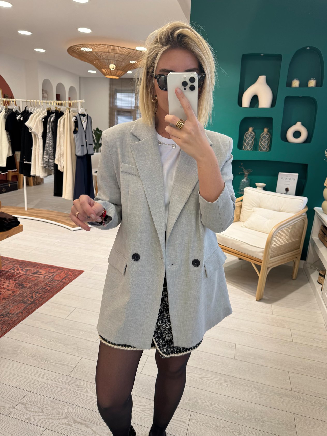 Orjinal Marka Gri  Blazer Ceket
