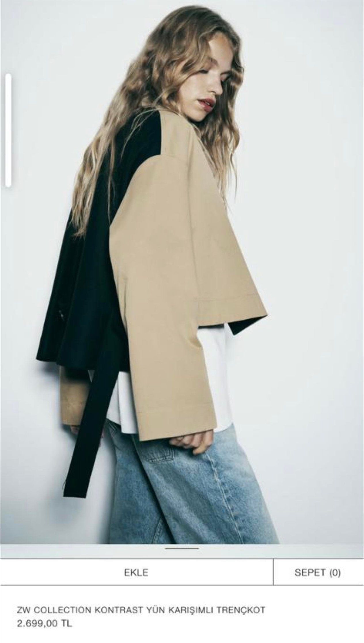 Orjinal Model Gabardin Detaylı Tasarım Ceket
