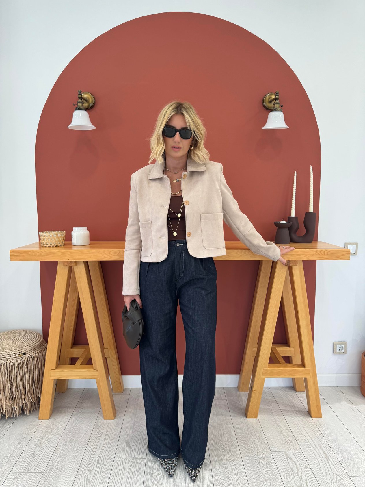 Orjinal Model , Tencel , Koyu Lacivert , Palazzo Jean