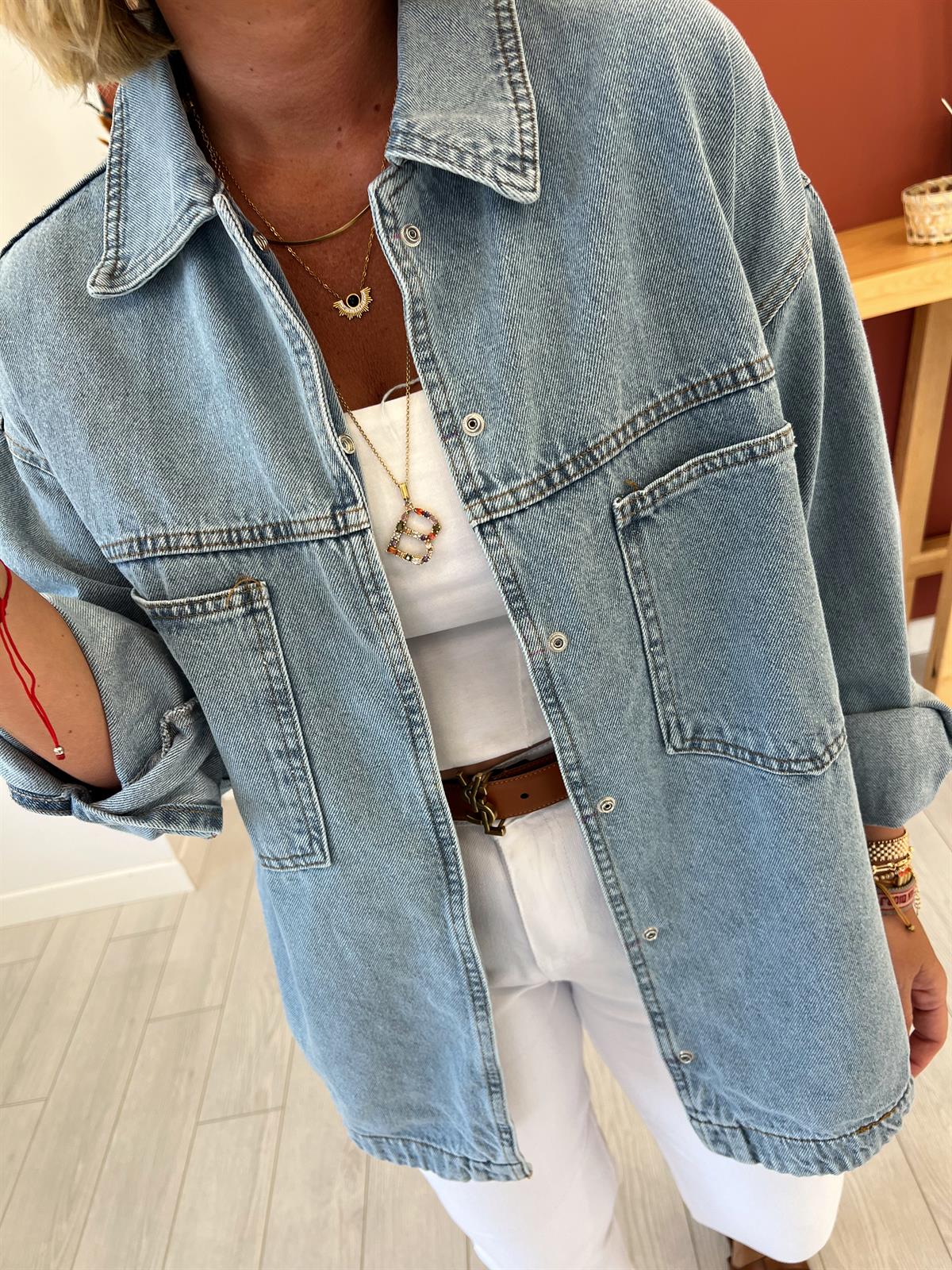 Oversize Jean Ceket