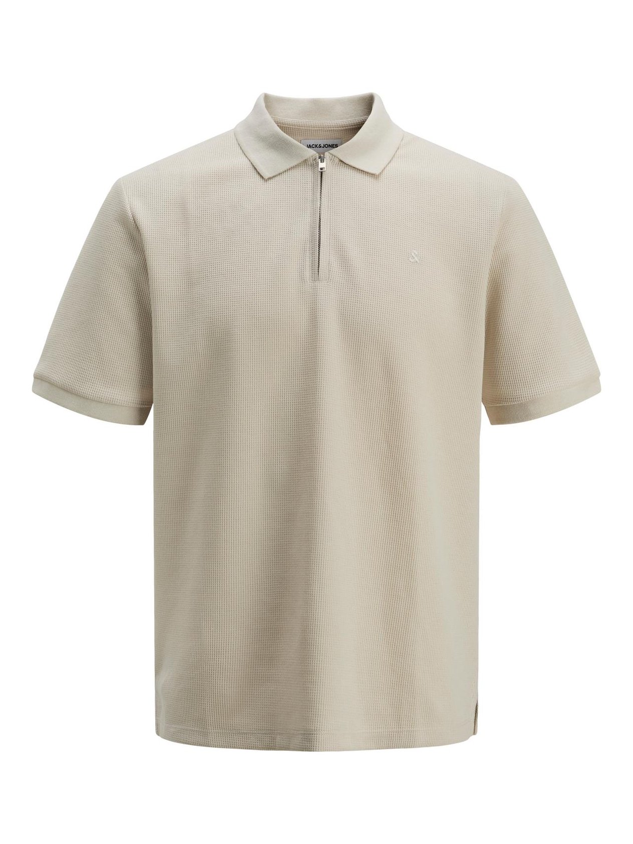 JJEAUSTIN ZIP POLO SS NOOS Moonbeam