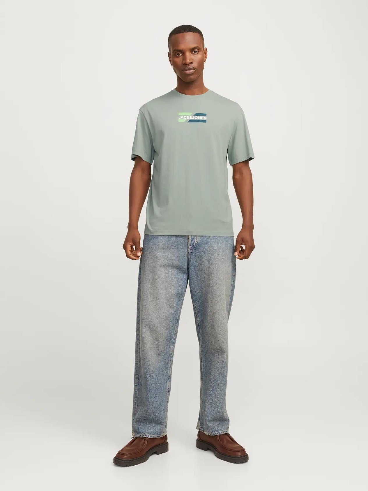 JJECORP GRAPHIC TEE  SS O-NECK NOOS Iceberg Green