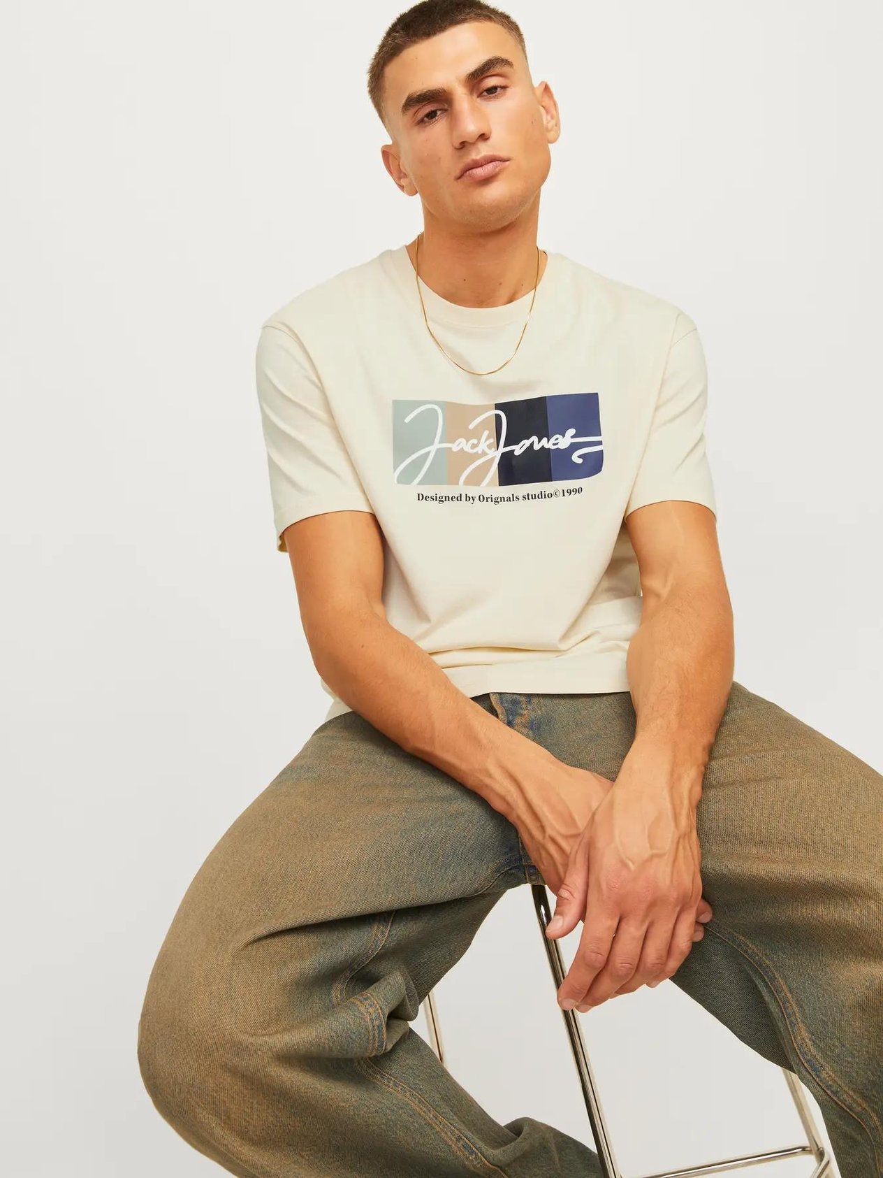 JORPORTLAND BLOCK BRANDING SS CN LN Buttercream