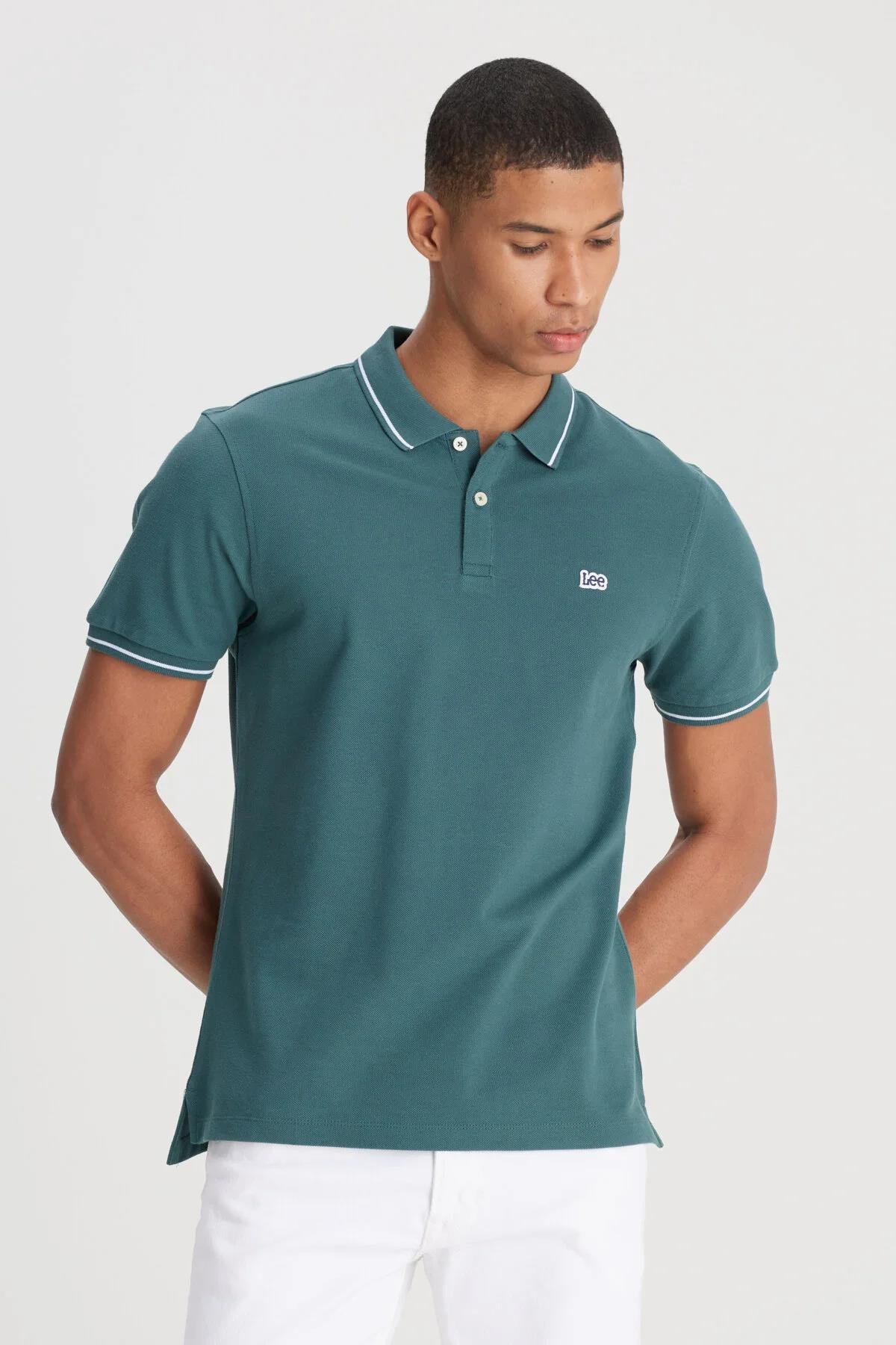 Kısa Kollu Polo T-shirt Evergreen