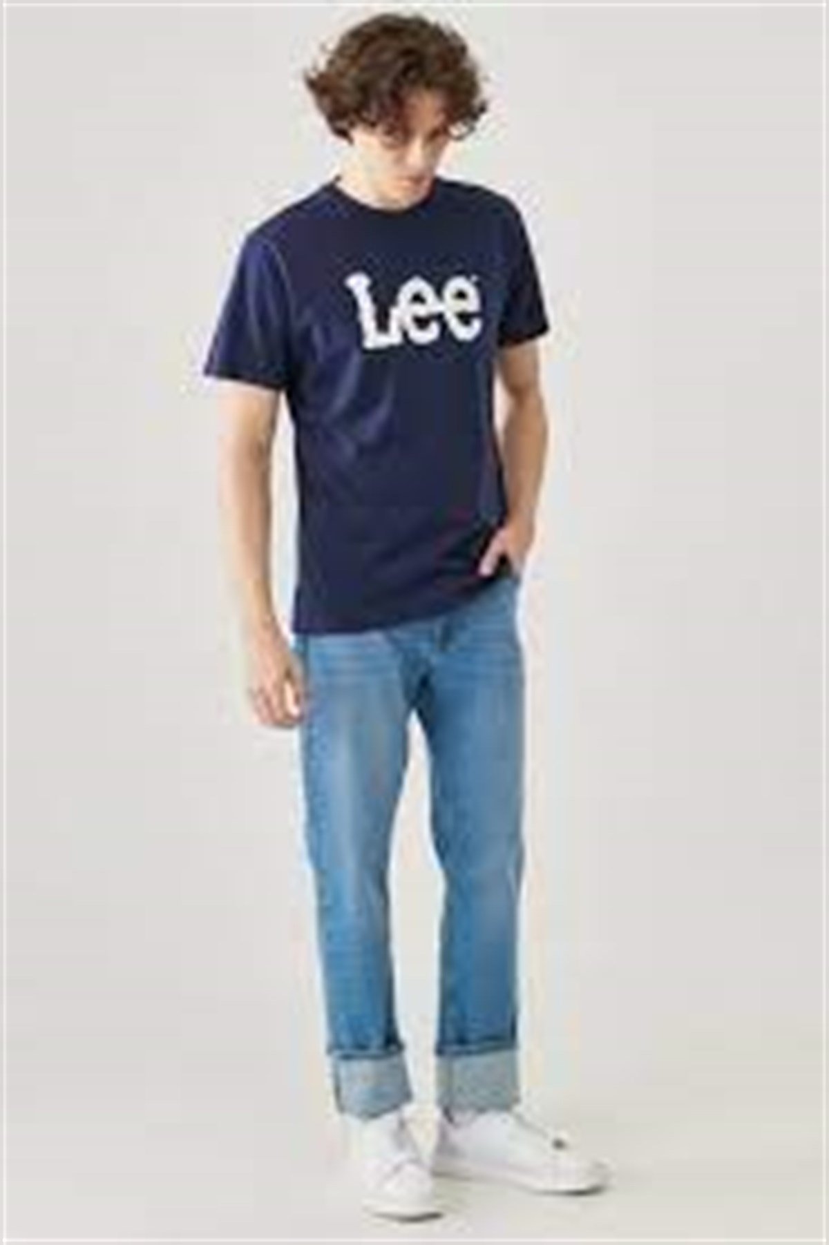 Lightweight SS Wobbly Logo Crew Neck Bisiklet Yaka T-shirt