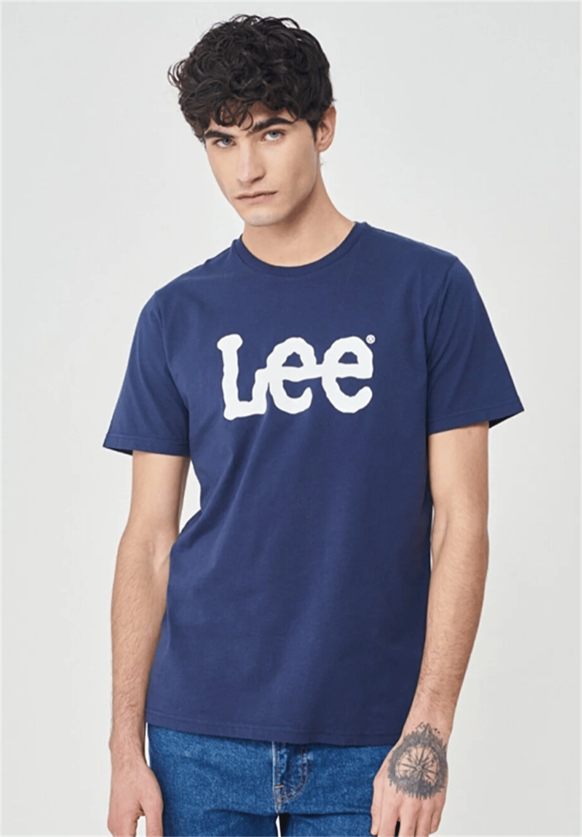 Lightweight SS Wobbly Logo Crew Neck Erkek Bisiklet Yaka T-shirt