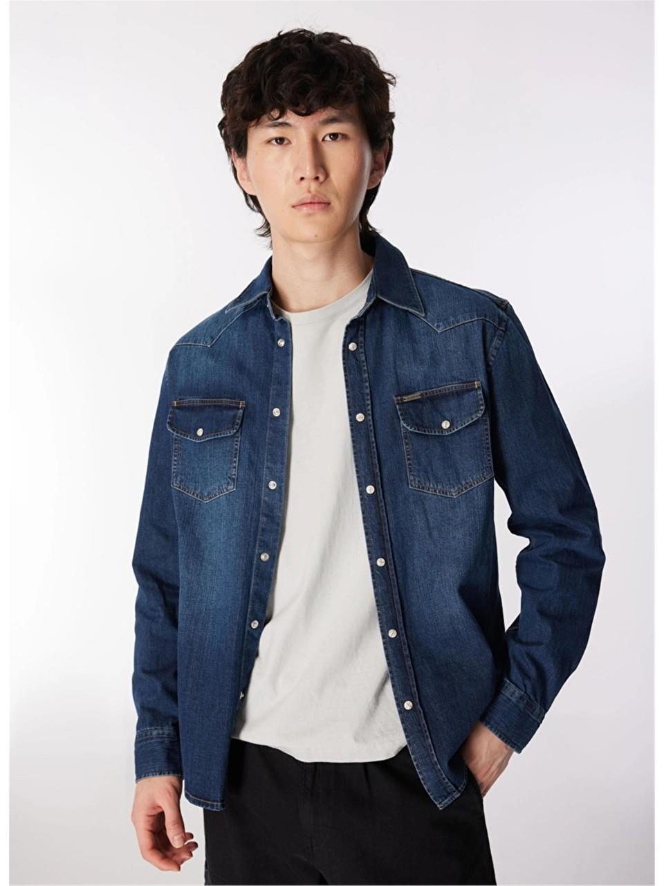 WOLKER 2 ERKEK JEAN GÖMLEK DENIM