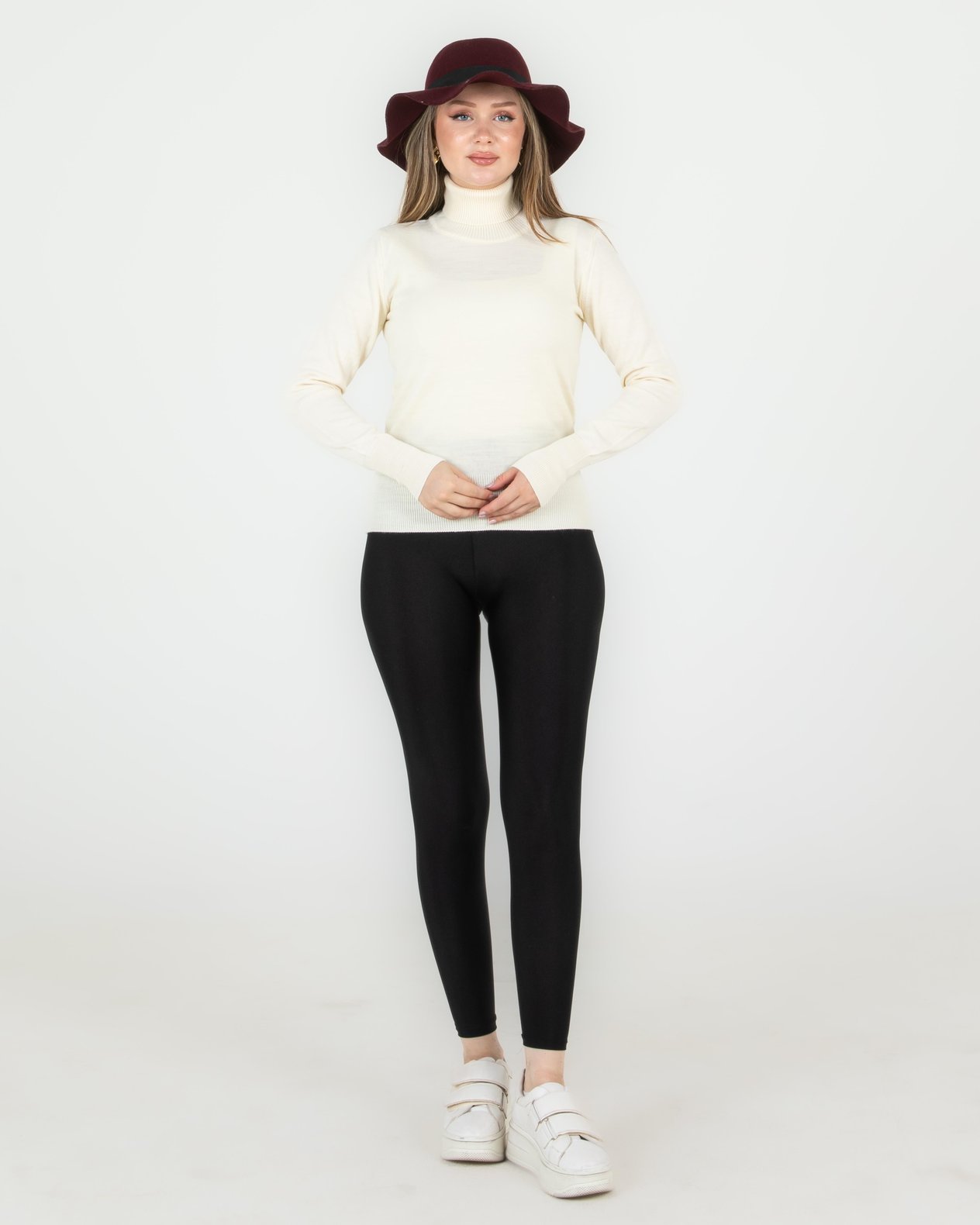 Sortie CollectionBalıkçı Yaka Basic Kazak Ekru