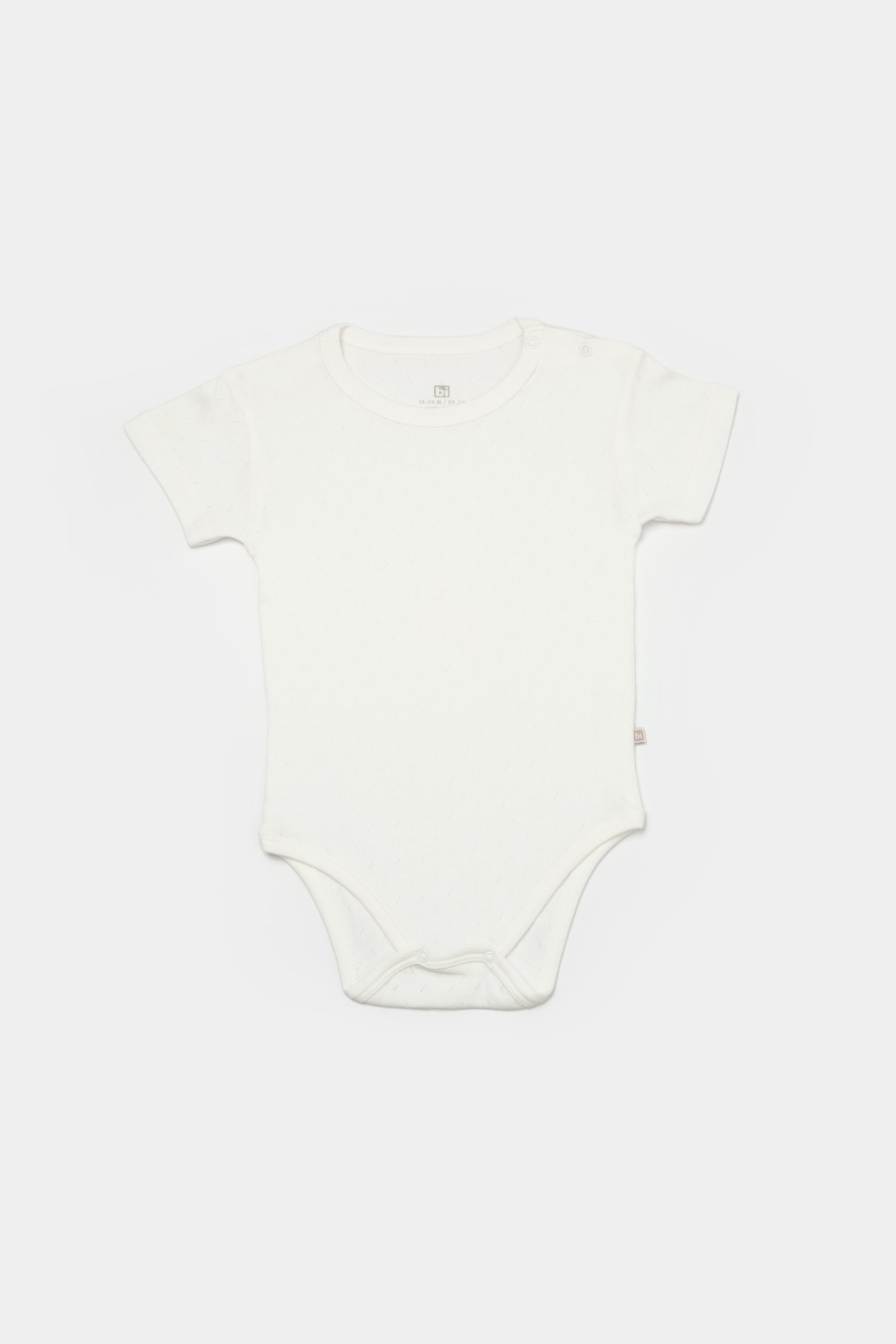 BİBABY JAKARLI 2Lİ YARIM KOL BODY BEYAZ EKRU SET