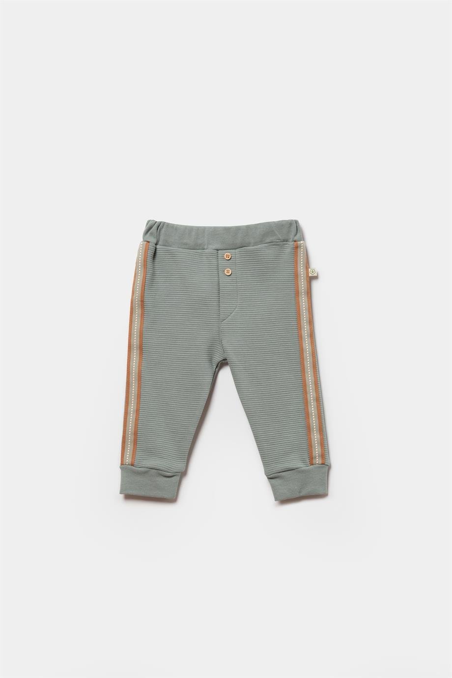 BİORGANİC COOL LINES BUNNY PATİKSİZ PANTOLON BEJ HARDAL SET