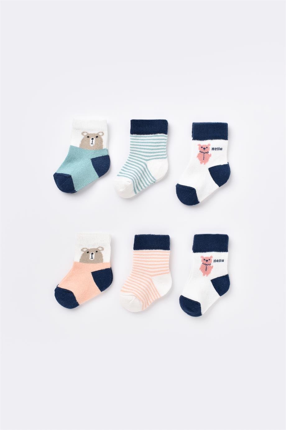 BİORGANİC HELLO TEDDY BEAR KIZ 3LÜ ÇORAP 0-3 SET