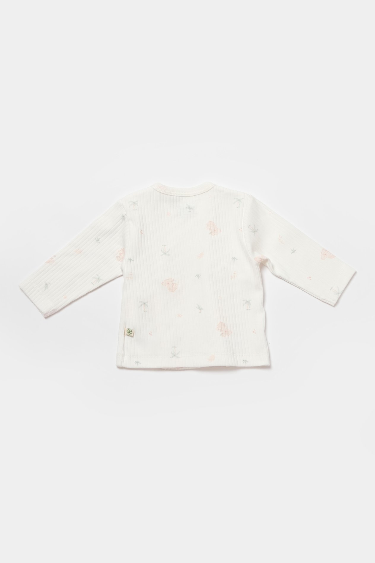 BİORGANİC KOALA JUNGLE BODY SIDE SNAP SHIRT 2 PCS PİNK SET
