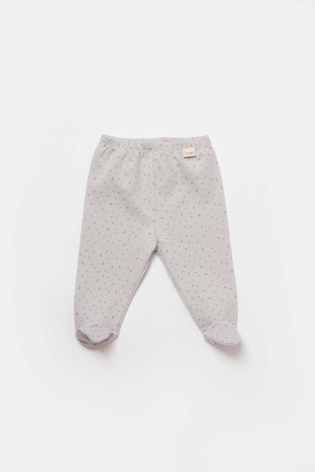 BİORGANİC KOALA JUNGLE TROUSERS WITH FEET GRAY SET