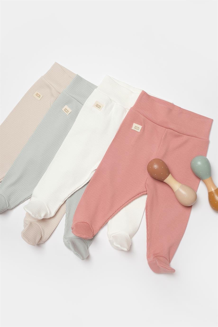 BİORGANİC MODAL NATURE RELAX TROUSERS WİTH FEET BEIGE SET