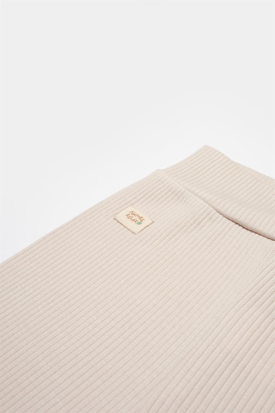 BİORGANİC MODAL NATURE RELAX TROUSERS WİTH FEET BEIGE SET