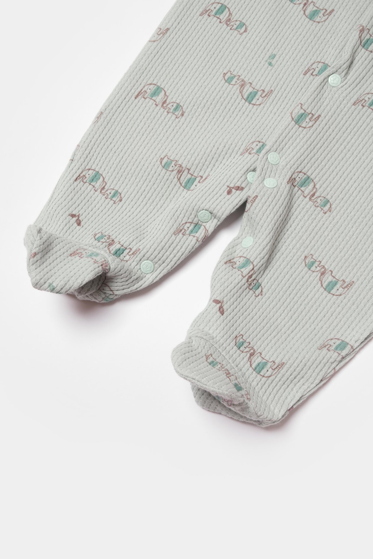 BİORGANİC WAFFLE I LOVE TO MY AMA OVERALLS BEIGE-MINT SET