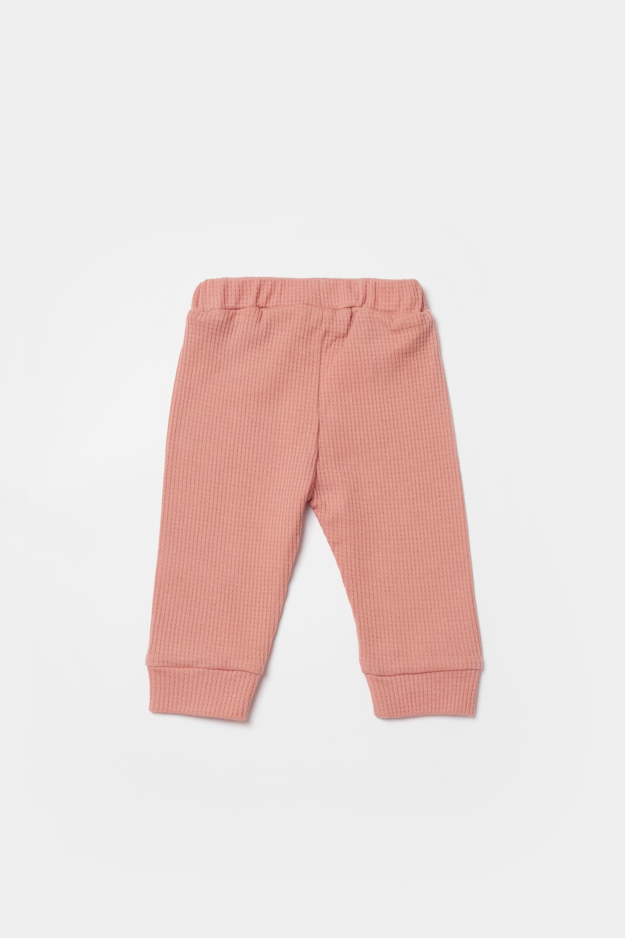 BİORGANİC WAFFLE SMILE TROUSERS RED BROWN SET